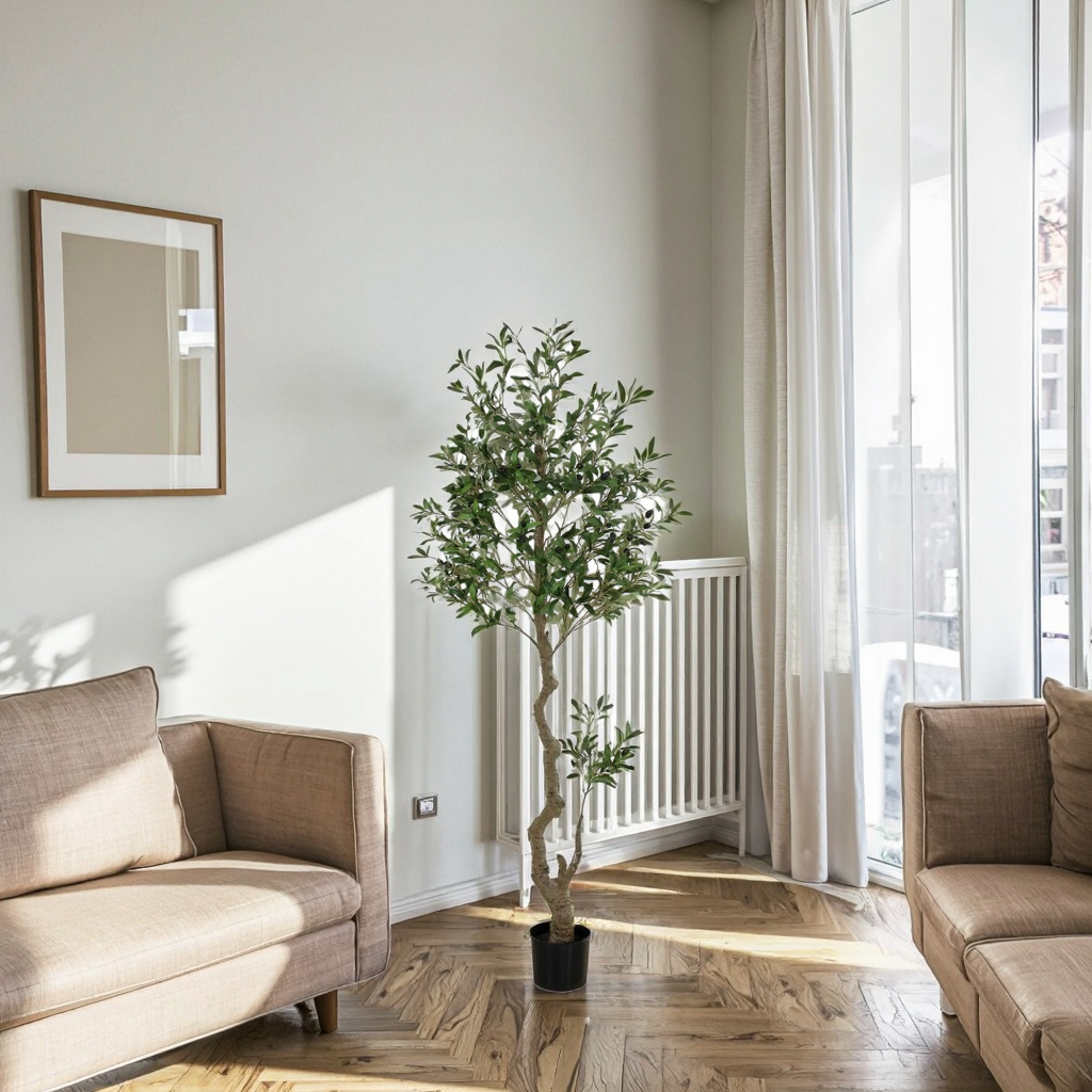 Simulated olive tree olive