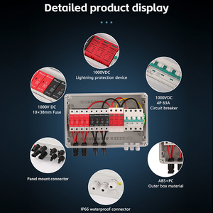 XIONGISOLAR IP65 DCコンバイナーボックス屋外防水4入力1出力1000Vソーラーサージ雷保護 - Product Image 2