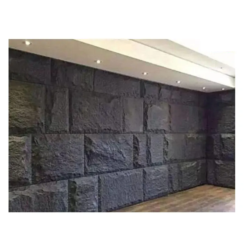 Brick paver wall black tile decor basalto large space classic designers stone factory produttore square pattern combination