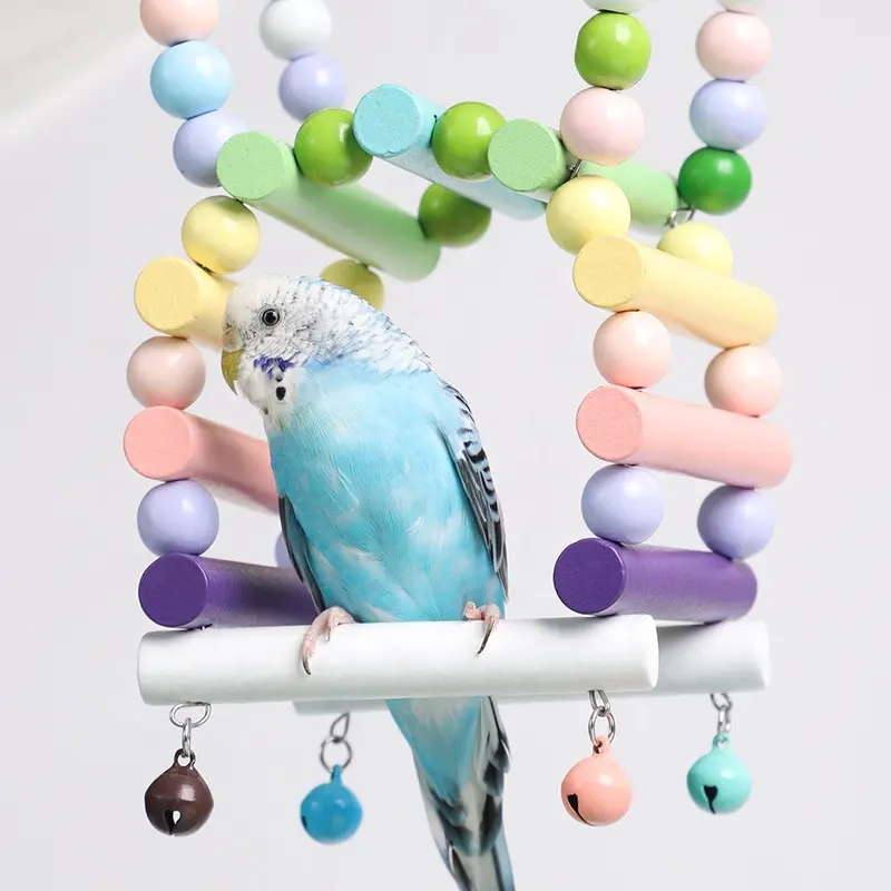 Set Multi desain warna-warni mainan kandang burung beo mainan ayunan sarang burung peliharaan untuk pembelian jumlah besar