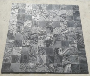Modern tasarım yüksek kalite doğal oniks quarsit gümüş gri 10X10X1 cm fırçalanmış büyük levha duvar villa için High-End mermer - Product Image 1