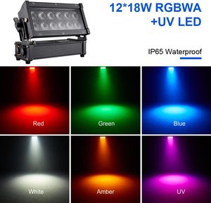12X18W RGBWA + UV 6-en-1 DMX APP Control LED Wash Par Stage Light Impermeable Batería inalámbrica Uplight - Product Image 2
