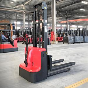 Fully Electric New 2 Ton Battery Stacker with Small Semi-<strong>Automatic</strong> <strong>Loading</strong> <strong>Unloading</strong> Hydraulic Lift Stacker Truck