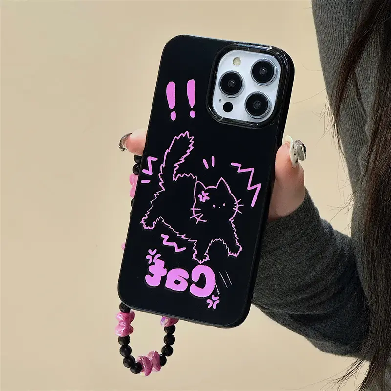 Works with iphone15 case 14Promax Jelly Case 12Pro Bracelet 13 Works with 11 case