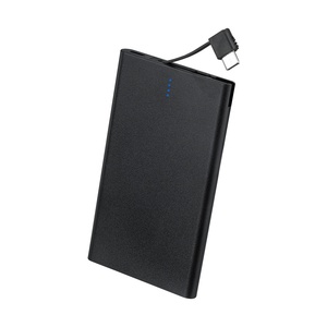 Tarjeta DE CRÉDITO ultrafina tamaño tipo C Salida de entrada con cable de carga banco de energía Delgado 5000mAh regalo de negocios logotipo personalizado - Product Image 1