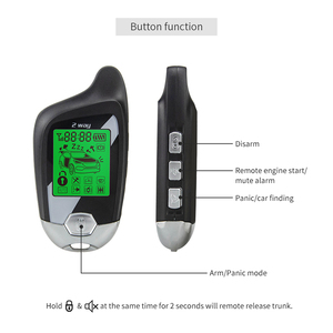 EASYGUARD sistema di accesso senza chiave avvio remoto per auto display lcd cercapersone allarme vibrazioni sensore a microonde avviso allarme auto a 2 vie - Product Image 2
