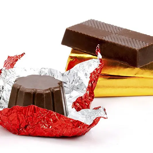 KEMAO Fábrica al por mayor Personalizable Impresión Seguridad Precio Saludable Papel de aluminio para Chocolate Envoltura Reciclable