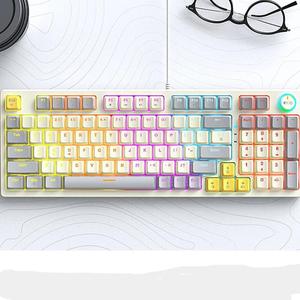 T50 Mechanical USB Wired <strong>Keyboard</strong> 97 <strong>Keys</strong> Green Axis <strong>Light</strong> with Knob Office Gaming <strong>Computer</strong> Color <strong>Keyboard</strong> Mechanical <strong>Keyboard</strong> - Product Image 5