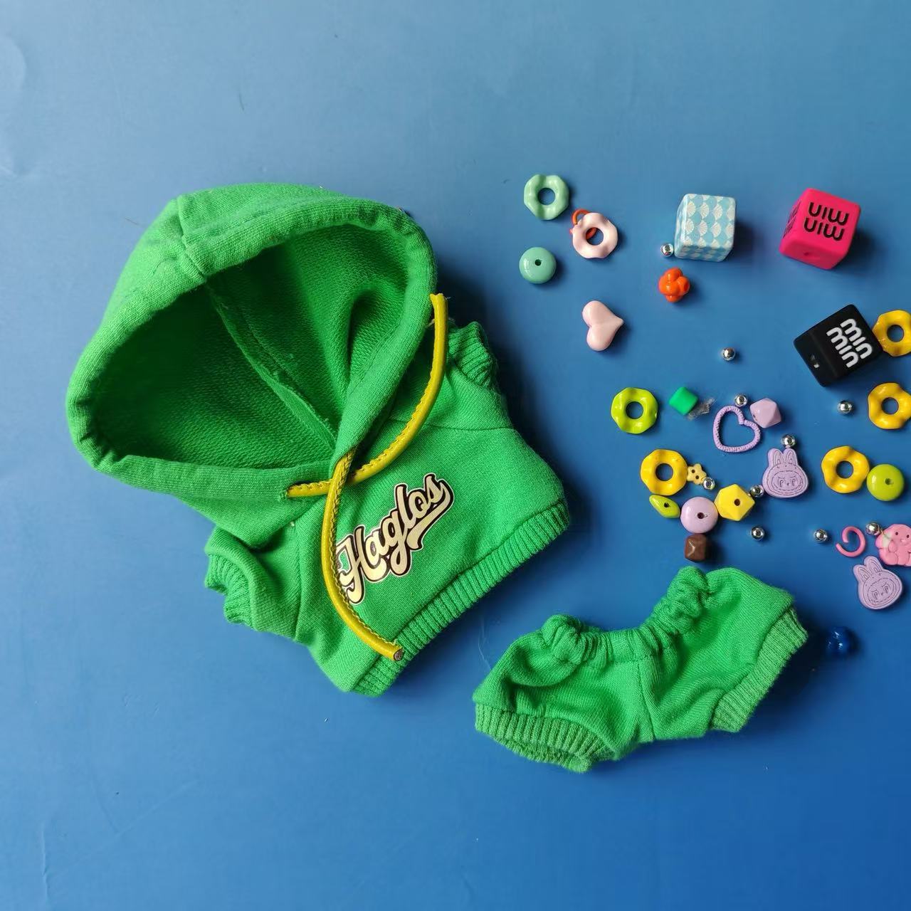 Labubu hooded suit forest green