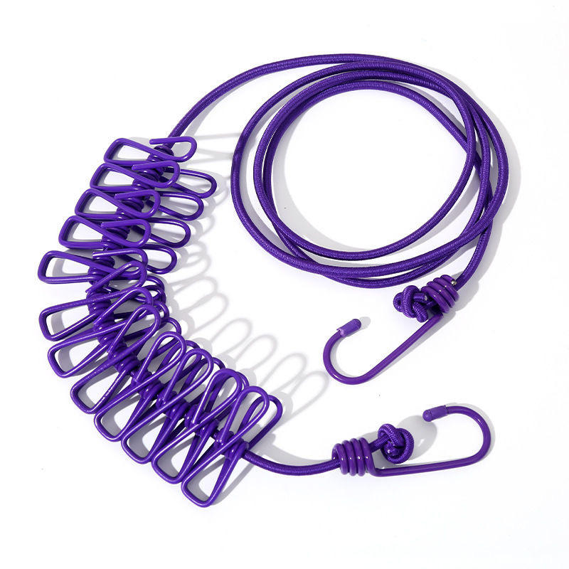 Corde à linge rétractable-violet 1 pièce