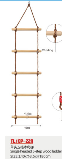 Escalera de madera multiusos, individual, de cinco peldaños.