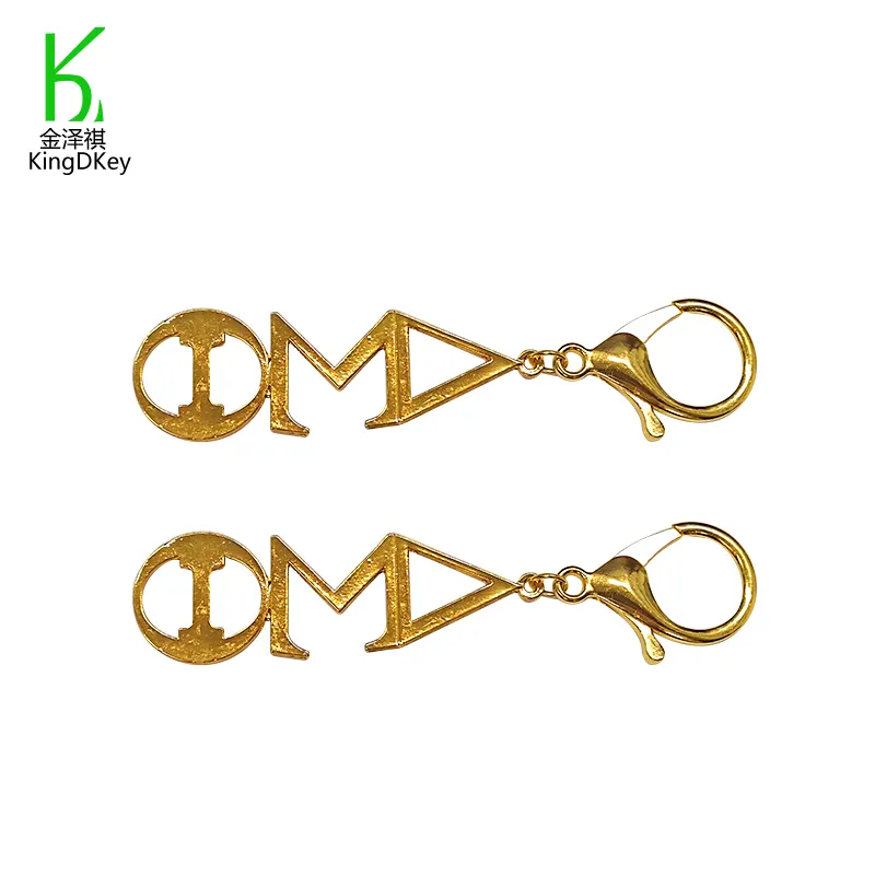 Tùy Chỉnh Mạ Vàng Delta Sigma Theta Keychain Cứng Men Kim Loại Đồng Keyring