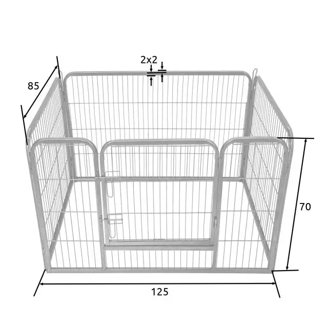पालतू जानवरों के लिए घर फ़ोल्ड करने योग्य मेटल डॉग एक्सरसाइज़ पेन / पेट प्लेपेन 1-वर्ष की निर्माता की वारंटी