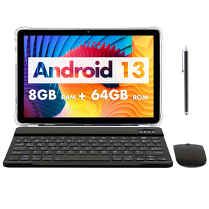 Venta Al por mayor10.1inch Android WiFi Tablet PC con teclado y pluma HD pantalla táctil Bloc de dibujo para la escuela de los niños usando - Product Image 1