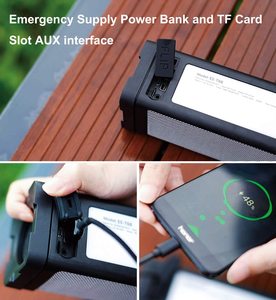 Altavoz Tws Speaker Blootuth, Kotak Musik Pengisian Daya Surya, Speaker Bluetooth Bluetooth Bluetooth dengan Usb Bluetooth, Powerbank - Product Image 5