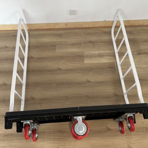 Dört tekerlekli yapısı özelleştirilebilir OEM platformu ile süpermarket yardımcı malzeme arabası u-tekne depo el arabası - Product Image 5