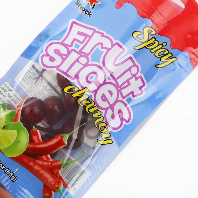 Private Label Soft Touch Lege Zak Biologische Aardbei Candy Gummies Pakket Gummy Beer Verpakking Met Rits
