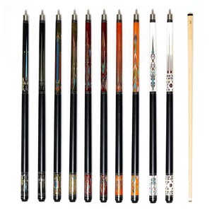 高品質57インチプールキュー1/2ピースメープルウッド13mmチップとステンレス鋼ジョイントカスタマイズ可能なオプションがあります - Product Image 1