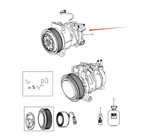 55111610AC A/C-Kompressor für Jeep Compass/Patriot Dodge Calibre 2.0L 2.4L 2008-2017 55111610