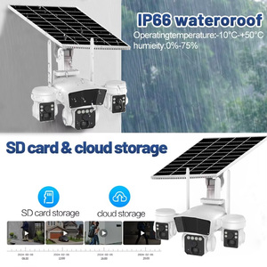 12mp 3 עדשה סולרית 4g SIM כרטיס מצלמה אי אדם מעקב דו-כיווני אודיו ביתי מעקב אחר מצלמה