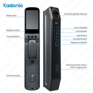 Kadonio Entrada sin llave Tuya APP 6068 Mortise Master Lock Teclado digital Seguridad Smart Face Lock Puerta Wi-Fi para el hogar - Product Image 6
