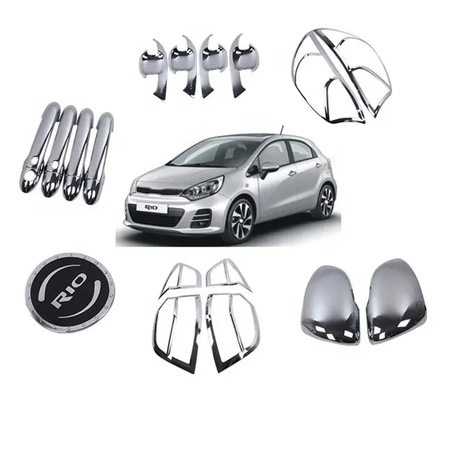 21pcs ABS CHROME ACCESSORI AUTO CHROME KIT per K2 RIO Hatchback 2016