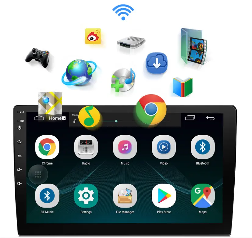 Ad Alte Prestazioni 9 "2 Din android 2.5D autoradio Android 8.1 Auto universale Stereo Lettore DVD di NAVIGAZIONE di GPS WIFI BT 1 + 16G