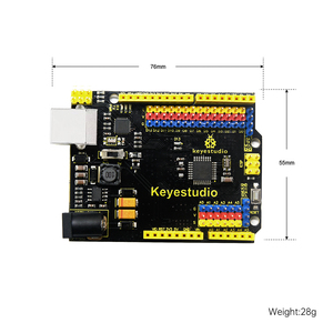 KEYESTUDIO Super ATmega328P-AU Development Board Kompatibel mit Arduino UNO R3 mit Pin Header-Schnitts telle
