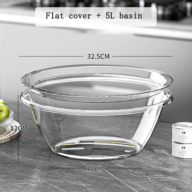 Grand bol transparent + couvercle