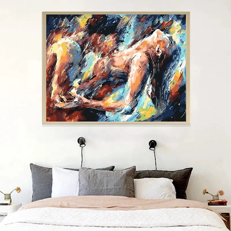 ヌード女性アート絵画壁アートリビングルームセクシーな女の子の写真裸の絵画