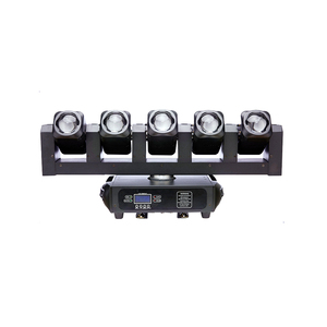5 kafaları Led hareketli ışıklar işın Strobe 2 IN 1 disko Led hareketli kafa 5X40W RGBW 4 IN 1 Led 6 adet sıcak Strobe DJ kulübü sahne aydınlatma - Product Image 6