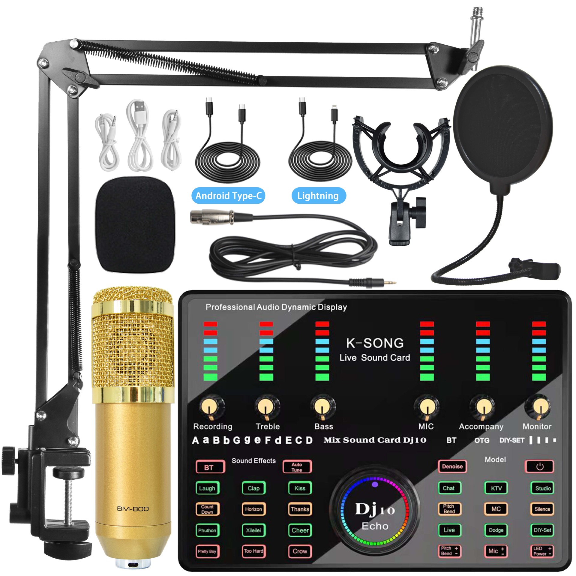 Conjunto Dj10 dorado