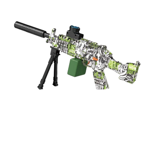 ユニセックス新スタイリッシュなM249ジェルブラスター耐久性ABSプラスチック電子玩具銃電気機能EVAフォーム素材AKピストル