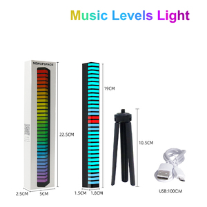 Yüksek kalite ucuz fiyat şarj edilebilir RGB ses kontrolü LED müzik seviyesi ışık pikap lamba ritim müzik ışıkları - Product Image 3