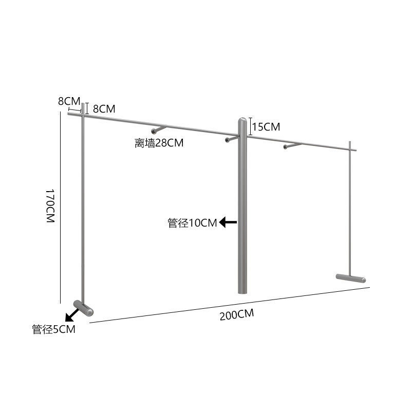 Right-angle 50-round stainless steel wall mount