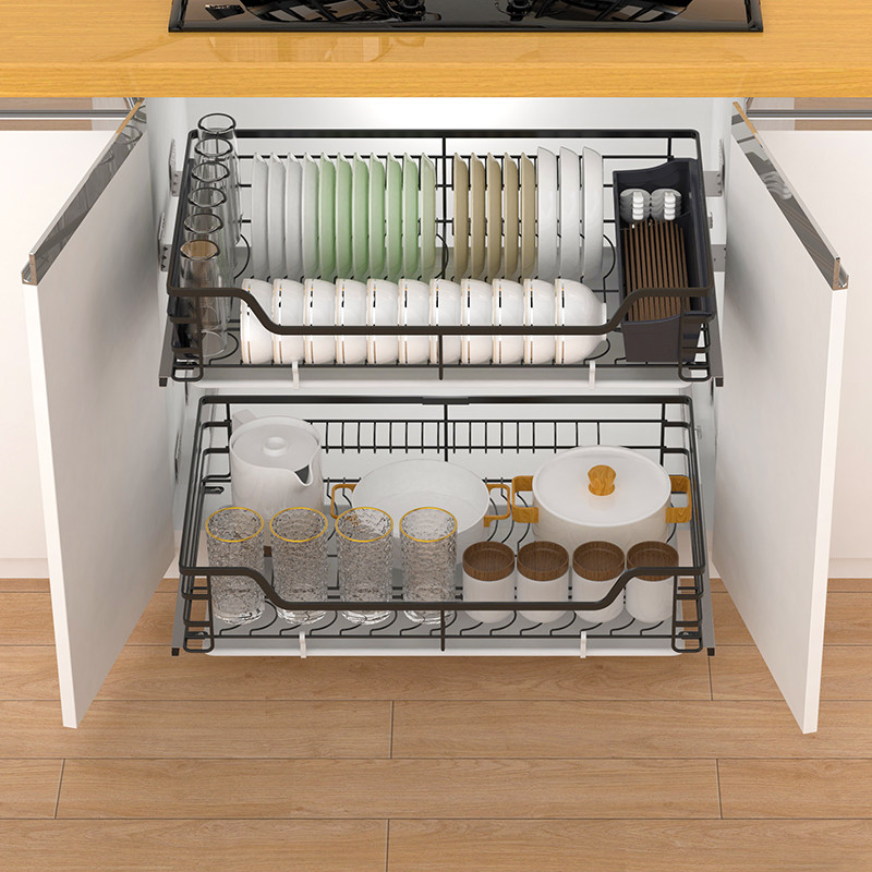 China factory directly selling cabinet drawer  best quality stainless steel bowl dish basket