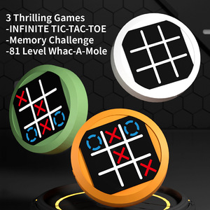MERRYCOO 4 in 1ミニTic Tac Toe Bolt Game,電子ハンドヘルドパズルゲームコンソールWhack-a-Moleファミリー楽しい旅行ボードゲーム - Product Image 4