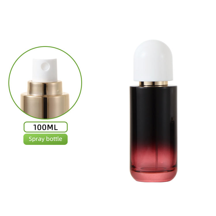 Botella de vino tinto de 100ml-spray de oro + cubierta blanca de yunshang