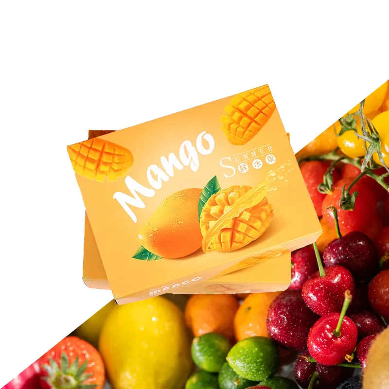 Cartón de embalaje personalizado de China para cajas de embalaje de frutas y verduras de piña para embalaje de alimentos