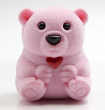 Rosa caja de oso 4.6x3.8x5.6cm