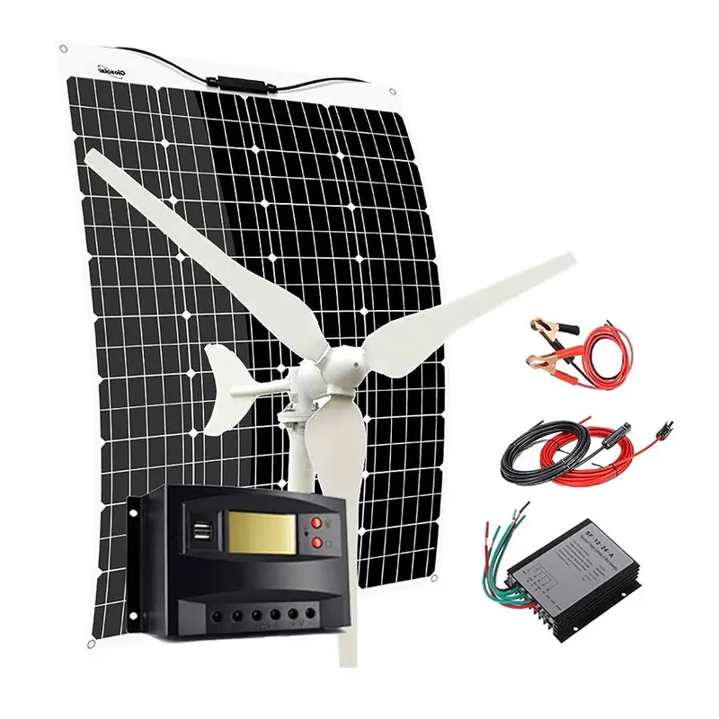 10KW 5KW 3KW nhà làm tắt lưới linh hoạt bảng điều khiển năng lượng mặt trời Kit lai hệ thống năng lượng mặt trời hệ thống phát Điện Gió