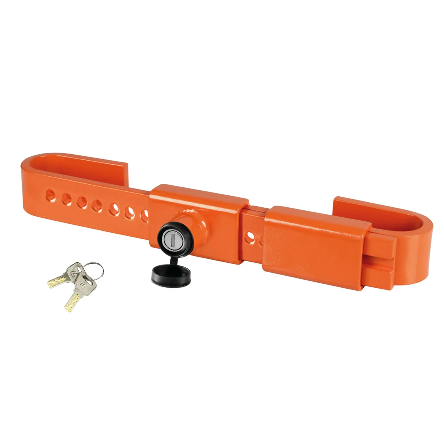 Cerradura de contenedor de acero endurecido con 2 llaves, candado de puerta de máxima seguridad para camiones y contenedores de semirremolque, color Naranja