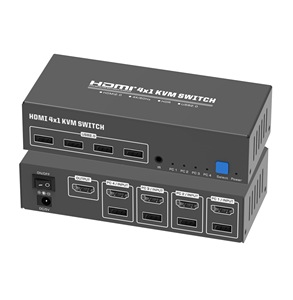 SYONG 4 X 1 HDMI <strong>KVM</strong> <strong>Switches</strong> 4 Port with USB 3.0 Sharing for 4 PCs 1 Monitor With Multi-control Ways Stock 4K 60Hz <strong>KVM</strong> <strong>Switches</strong> - Product Image 1