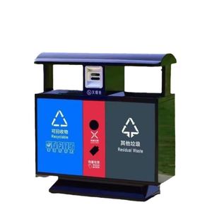 Factory <strong>Custom</strong> Compartment Trash Bin Galvanized Steel <strong>Garbage</strong> Can Sanitation <strong>Containers</strong> Recycling Bin - Product Image 2