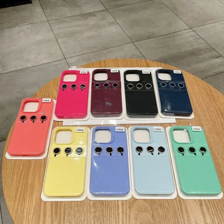 New Rubber Liquid Silicone Phone Case With Lens Film Mobile Back Cover For iPhone 15 pro max 14 13 12 11 Soft Protect Shell