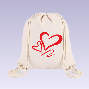 Bolsa de tela de algodón con cordón reutilizable, mochila de lona de algodón con logotipo personalizado - Product Image 3