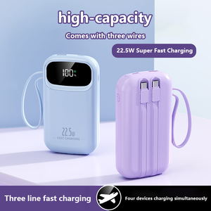 Factory Real Capacity QC+PD 3.0 <strong>Power</strong> <strong>Bank</strong> 20000mah Fast Charging Built in Cable High Capacity <strong>Power</strong> <strong>Bank</strong> 20000 Mah - Product Image 4
