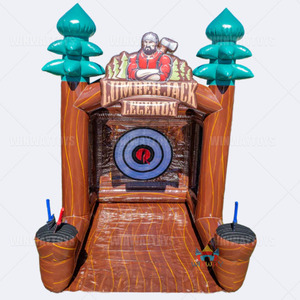 Axe Ném Trò Chơi Máy Nghe Nhạc Duy Nhất Inflatable Bay Axe Ném Trò Chơi Tương Tác 3D Inflatable Ném Axe Trò Chơi Cho Bán - Product Image 1