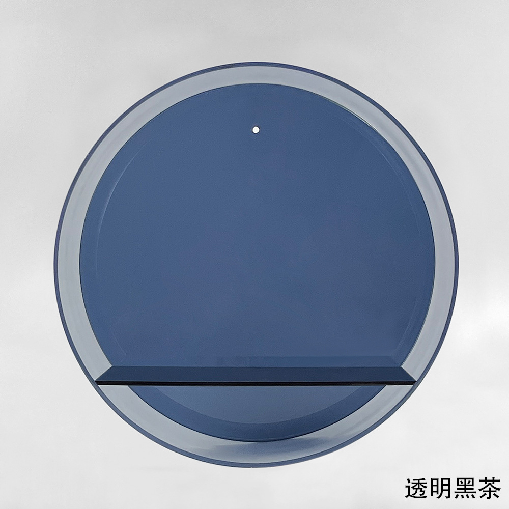 Boîte de présentation ronde-thé noir transparent 834-252510cm