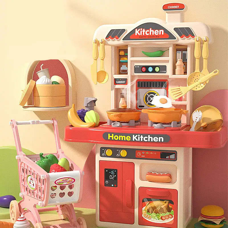 Juego de cocina para niños, juego de simulación, juguetes cortados de frutas y verduras de plástico, juguete de comida de cocina para niñas